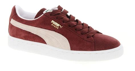 Burgundy Lane Suede Sneakers .